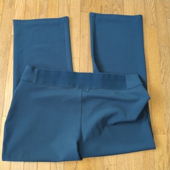 DG2 Diane Gilman Dark Navy Knit Ponte Pull on Pants Straight Leg 2X - Picture 10 of 11
